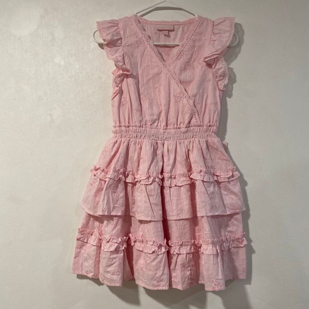 LoveShackFancy for Target Girls Pink Ruffle Dress NWT Size 14 - Picture 2 of 6